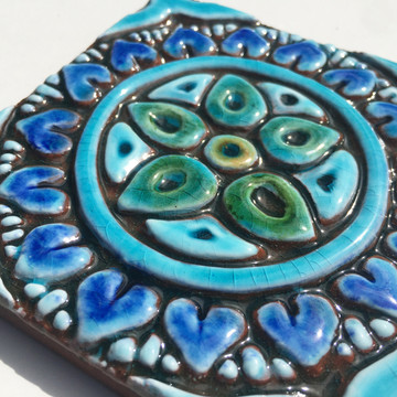 Handmade ceramic tile by gvega