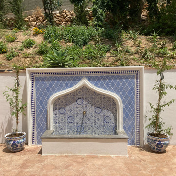 Handmade tile ceramic fountain mandala #2