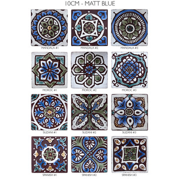 Spanish tile for kitchens, bathrooms and wall decor. Handmade in Spain