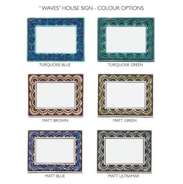 Ceramic house sign, colour options