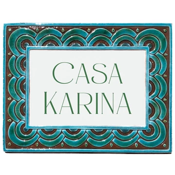 House sign Waves  (turquoise green)