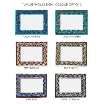 Ceramic house sign, colour options