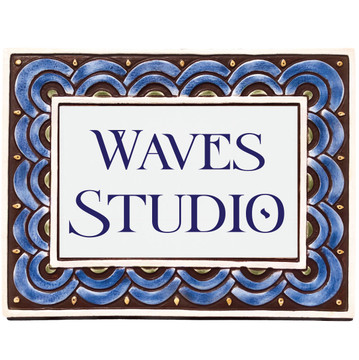 House sign Waves  (Matt Blue)