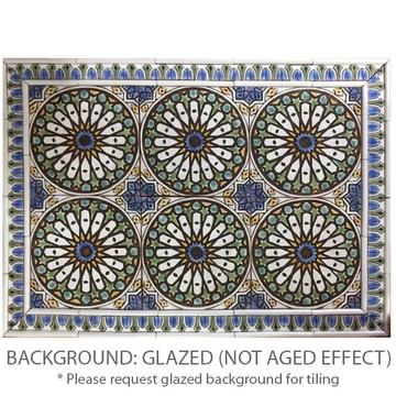 These handmade tiles make outdoor wall art.  Decorative tile handmade in Spain.