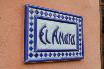 House sign made from ceramic  - hand painted sign - house name