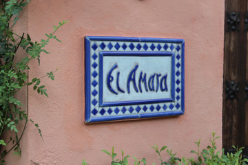 House sign made from ceramic  - hand painted sign - house name