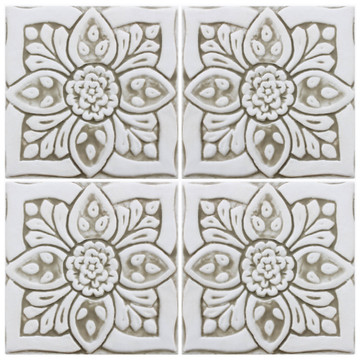 Handmade tile for kitchens, bathrooms and outdoor wall art. Decorative tile handmade in Spain.