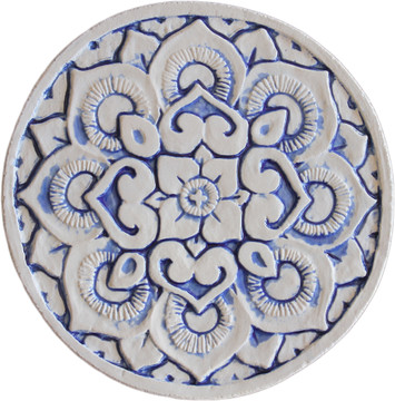 Wall decoration Circular Mandala 21cm - Blue&White