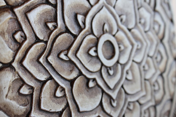 These handmade tiles make wonderful wall hangings and outdoor wall art.  Silver decorative tile handmade in Spain.