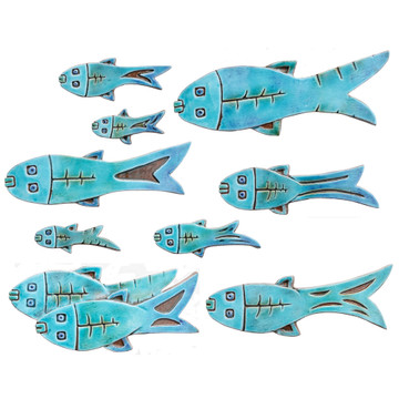 Fish ceramic wall art for kitchens, bathrooms and outdoor wall decor. Our handmade tiles make a beautiful wall art for your home or garden.