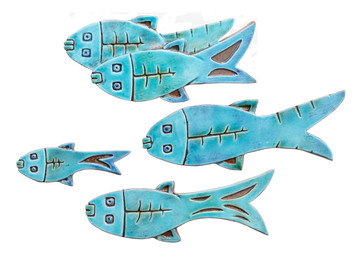 Fish ceramic wall art for kitchens, bathrooms and outdoor wall decor. Our handmade tiles make a beautiful wall art for your home or garden.