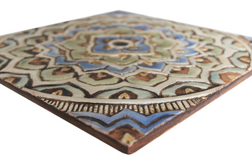 These handmade tiles make outdoor wall art.  Decorative tile handmade in Spain.
