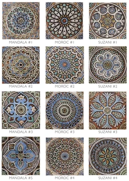 These handmade tiles make outdoor wall art.  Decorative tile handmade in Spain.