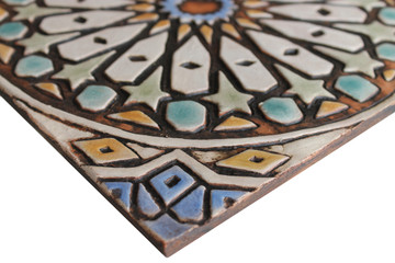 These handmade tiles make outdoor wall art.  Decorative tile handmade in Spain.