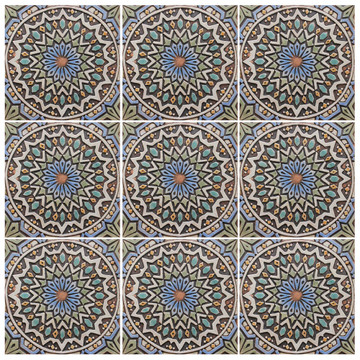 These handmade tiles make outdoor wall art.  Decorative tile handmade in Spain.