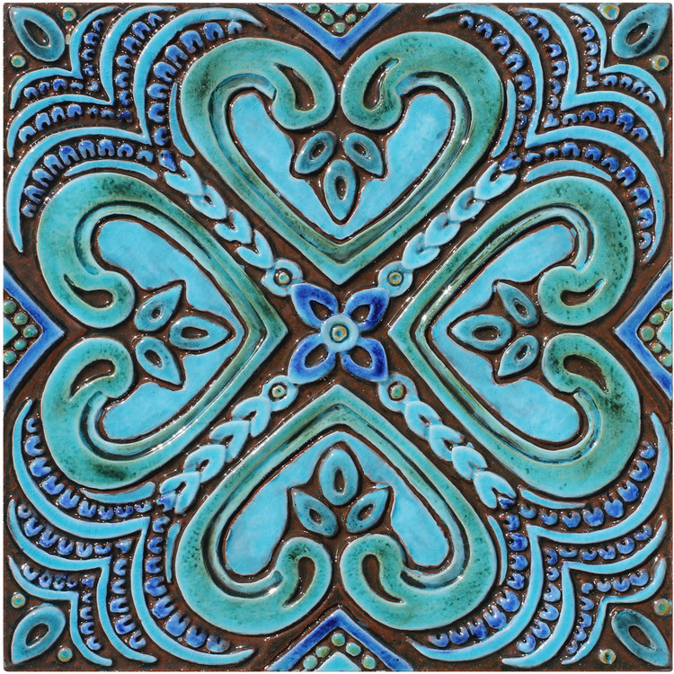 Spanish tile #16 turquoise [30cm/11.8