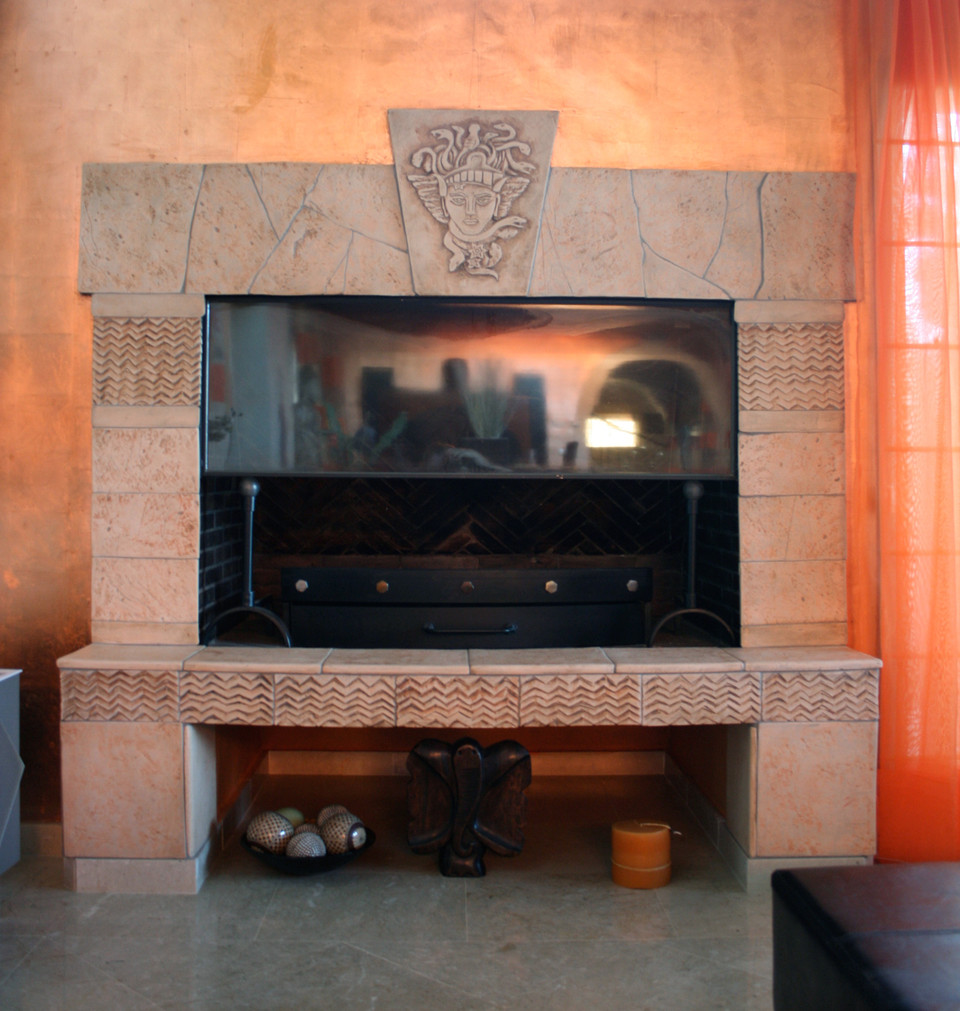 Architectural ceramics fireplace 1 gvega