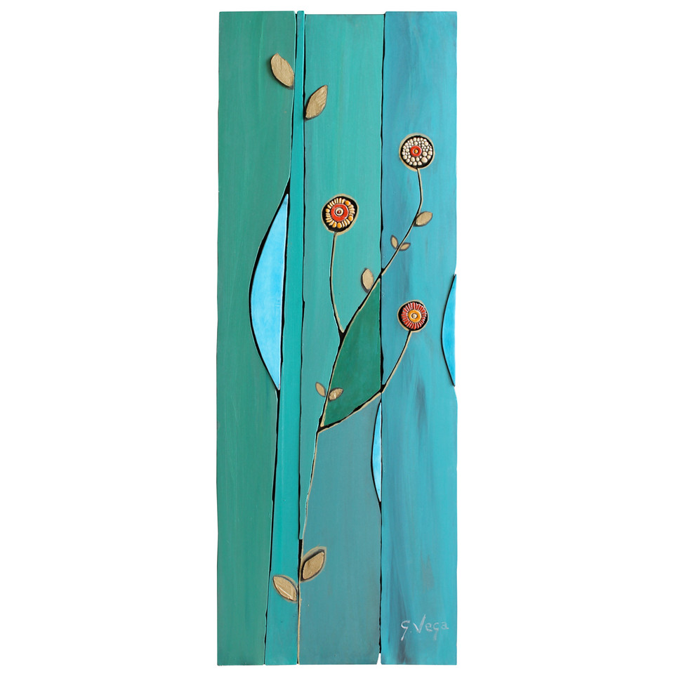 wall art made from ceramic mosaic art garden wall art Village