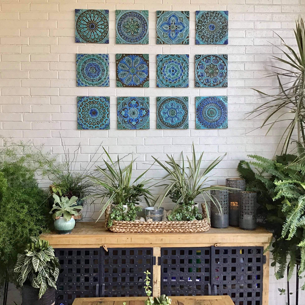 Handmade Tiles Outdoor Wall Art 8 Gvega