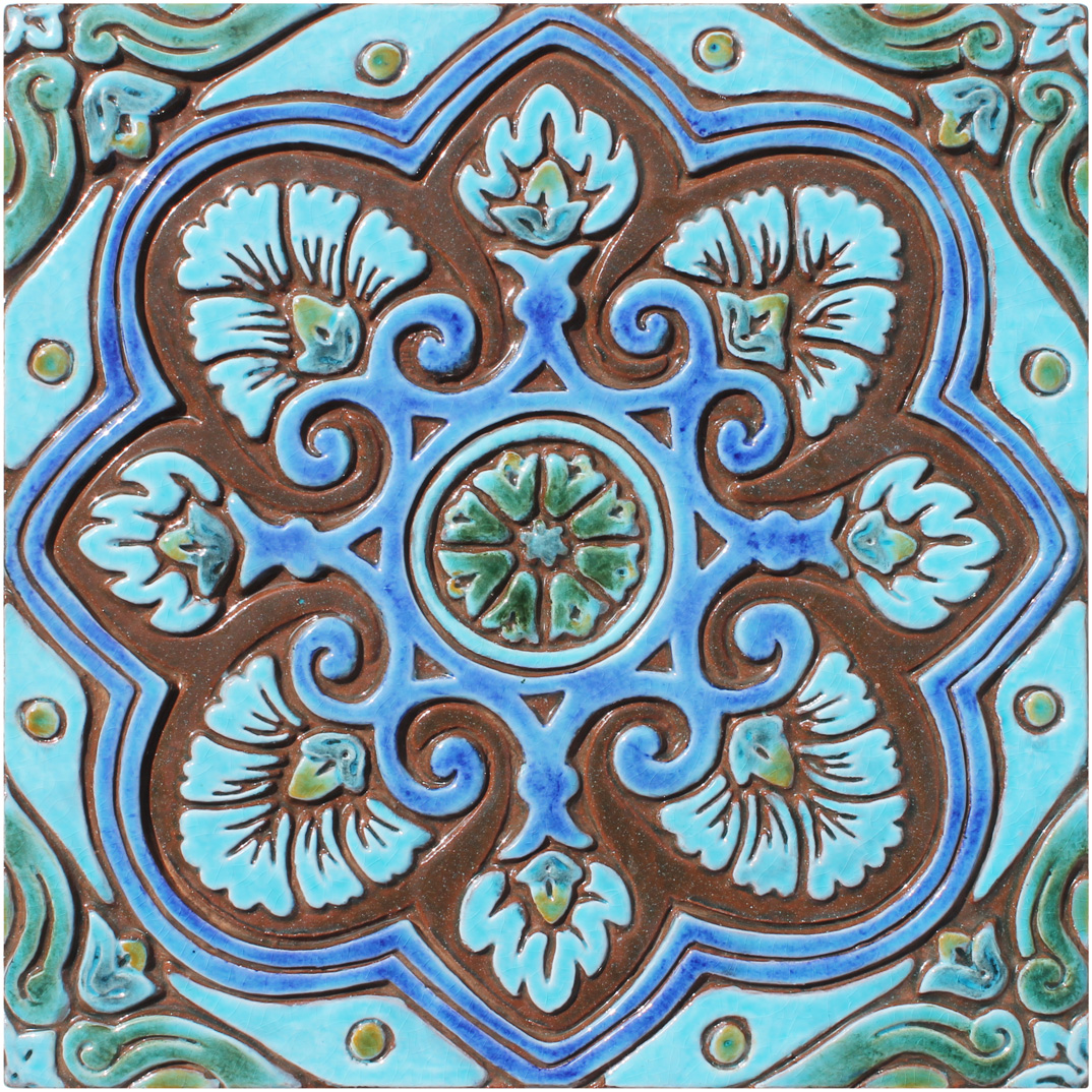 Spanish tile #10 turquoise [30cm/11.8