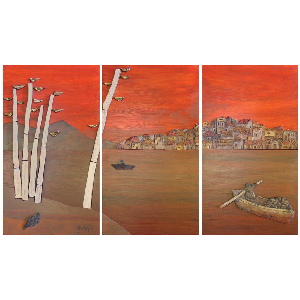 Wall Art Made From Ceramic Mosaic Art Garden Wall Art Asian Landscape
