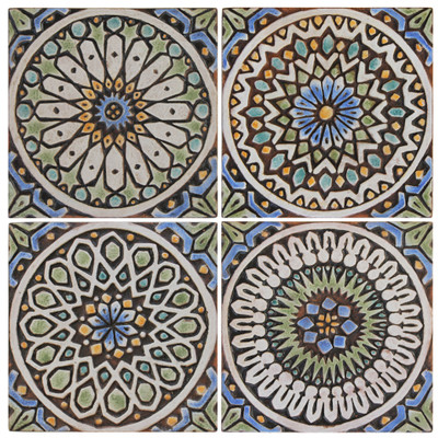 Society6 ケース Decorative Moroccan Tile Pattern 4種類 Large blue Moroccan tile 3. Handmade tile by GVEGA