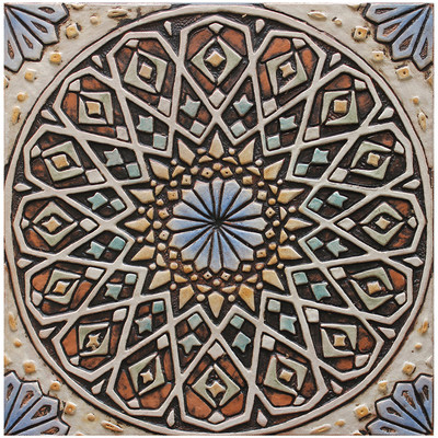 Society6 ケース Decorative Moroccan Tile Pattern 4種類 Large blue Moroccan tile 3. Handmade tile by GVEGA