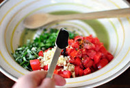 Grilled Tomatoes Marinated n Basil Vinaigrette
