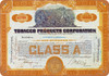 Tobacco Products Corp Stock Certificate - Metal Sign