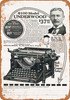 1917 Underwood Typewriters - Metal Sign