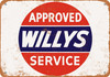 Approved Willys Service - Metal Sign
