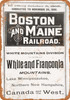 1895 Boston and Maine Railroad - Metal Sign