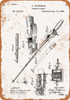 1884 Fishing Rod and Reel Patent - Metal Sign