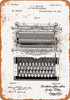 1896 Typewriter Patent - Metal Sign