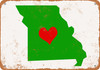 Love Heart Missouri - Metal Sign