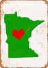 Love Heart Minnesota - Metal Sign
