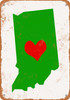 Love Heart Indiana - Metal Sign