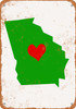 Love Heart Georgia - Metal Sign
