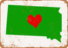 Love Heart South Dakota - Metal Sign