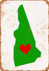 Love Heart New Hampshire - Metal Sign