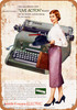 1956 Smith-Corona Electric Typewriters - Metal Sign