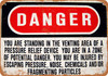 Danger You Are in a Venting Area - Metal Sign