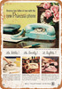 1961 Bell Telephone Princess Phones - Metal Sign