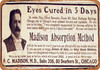 1905 Eyesight Cured in 5 Days - Metal Sign