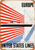 1952 United States Lines S.S. United States - Metal Sign