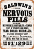Baldwin's Nervous Pills - Metal Sign