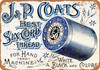 Coats Sewing Thread - Metal Sign