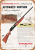 1954 Winchester World's First Automatic Shotgun - Metal Sign