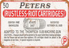 Peters Cartridges .45 Auto for Thompson Submachine Gun - Metal Sign
