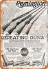 1910 Remington Repeating Shotguns and UMC Shells - Metal Sign